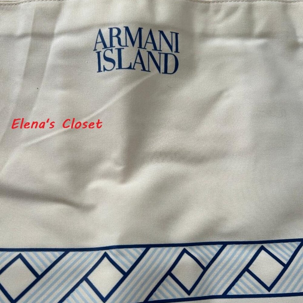 NEW ~ ARMANI ISLAND REUSABLE CANVAS TOTE - Picture 9 of 11